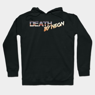 Death By Neon Logo Design - Official Product Color 3 - cinematic synthwave / horror / berlin school / retrowave / dreamwave t-shirt Hoodie